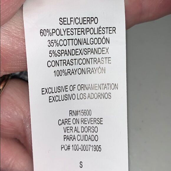 reCreation black & animal print long sleeve layered sweater medium - Picture 11 of 11